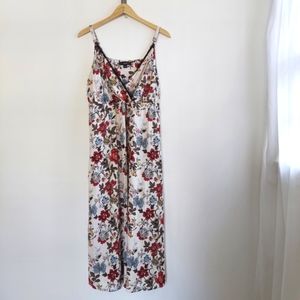 Ellos Strappy Floral Summer Maxi Dress Sz 16W